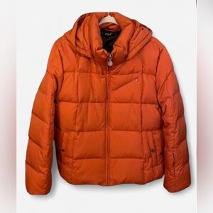 Black Rivet large puffer orange jacket women